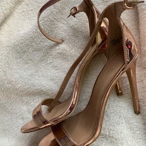 Rose gold high heels
